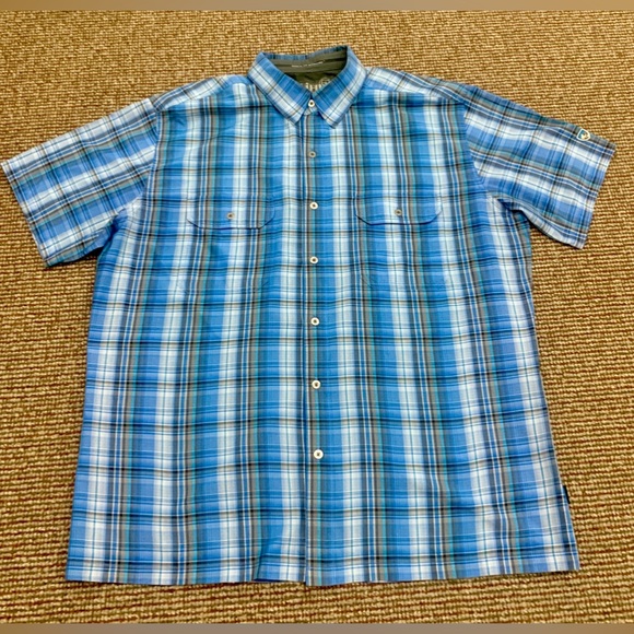Men’s XL Kuhl Lightweight Plaid Techical Button Down Eluxor Hiking Shirt - Picture 7 of 12